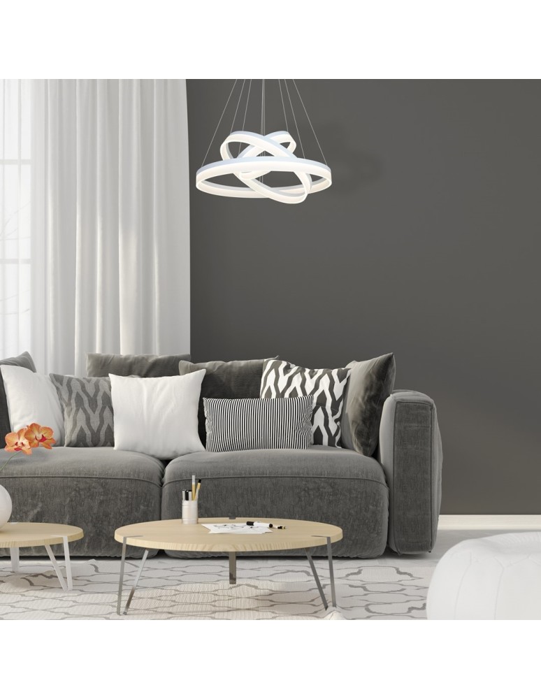 Pendant lamps circles - Milagro RING Pendant Lamp 4080 114W LED + PILOT ML4080 - product kolory-swiatla.pl 7