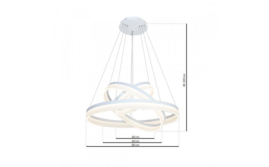 Milagro Lampa Wisząca RING 4080 114W LED + PILOT ML4080