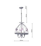 Children's pendant lamps - Milagro KAGO chandelier 3xE14 MLP1170 - product 8