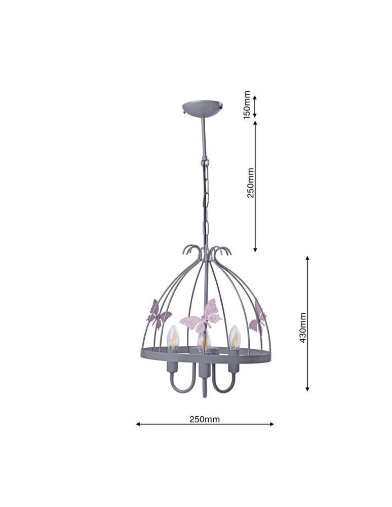 Children's pendant lamps - Milagro KAGO chandelier 3xE14 MLP1170 - product kolory-swiatla.pl 8