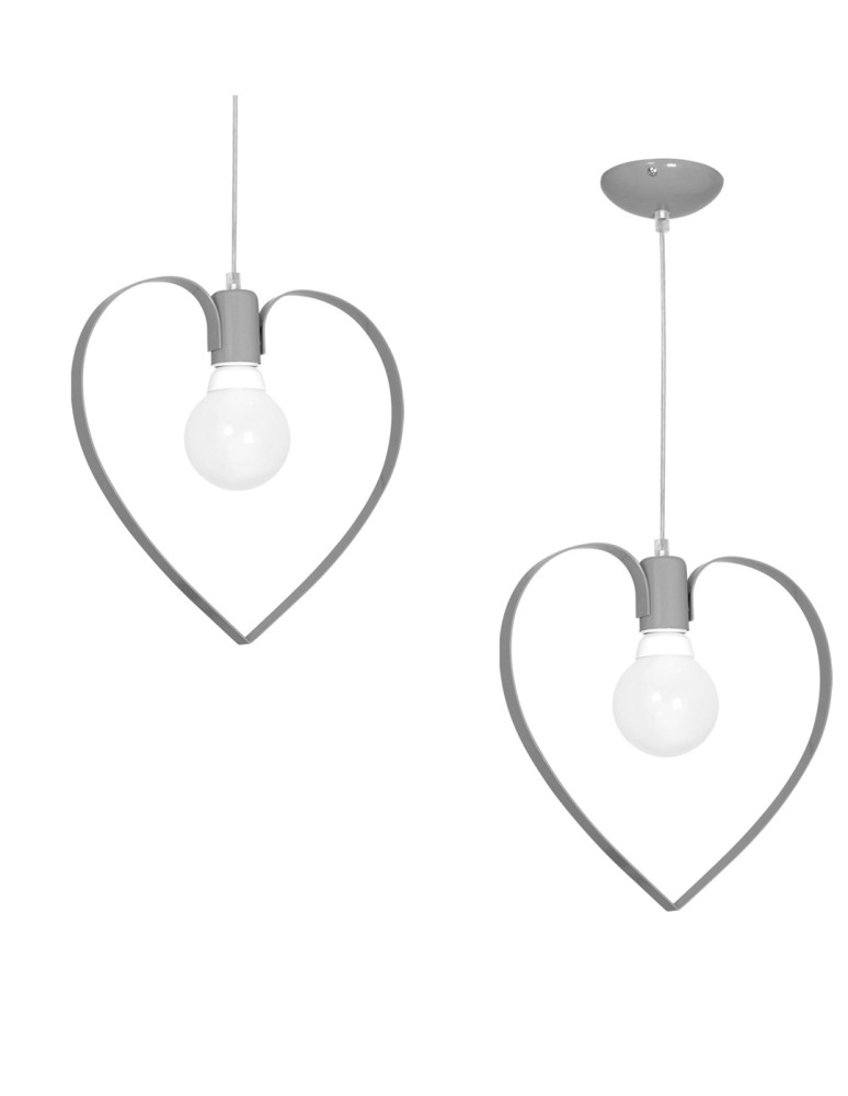 Children's pendant lamps - Milagro AMORE GREY 1xE27 pendant lamp MLP9822 - product kolory-swiatla.pl 1
