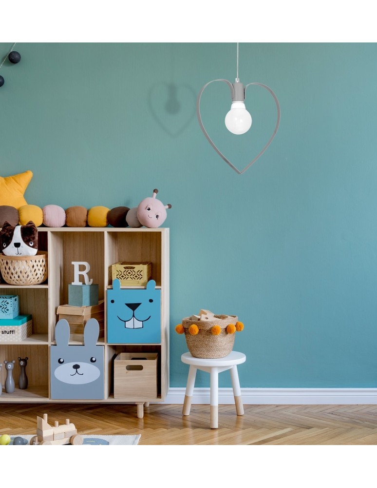 Children's pendant lamps - Milagro AMORE GREY 1xE27 pendant lamp MLP9822 - product kolory-swiatla.pl 5