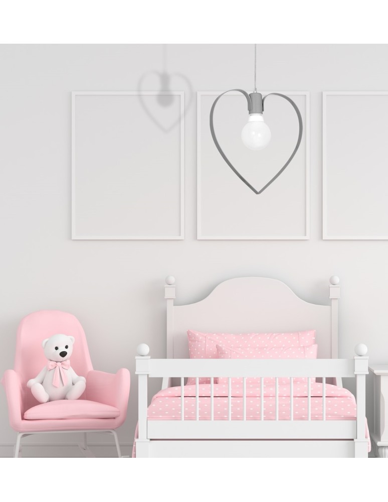 Children's pendant lamps - Milagro AMORE GREY 1xE27 pendant lamp MLP9822 - product kolory-swiatla.pl 8