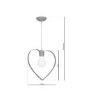 Children's pendant lamps - Milagro AMORE GREY 1xE27 pendant lamp MLP9822 - product 9