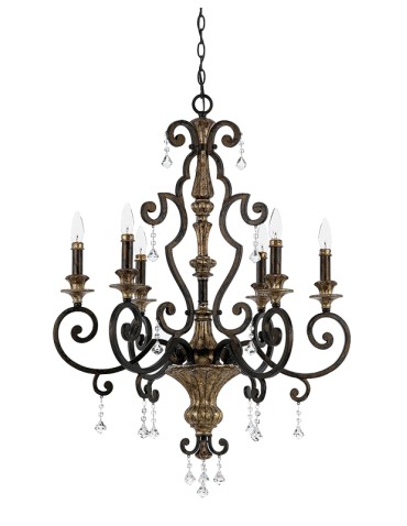 Quoizel MARQUETTE 6x60W E14 QZ/MARQUETTE6/A Pendant.