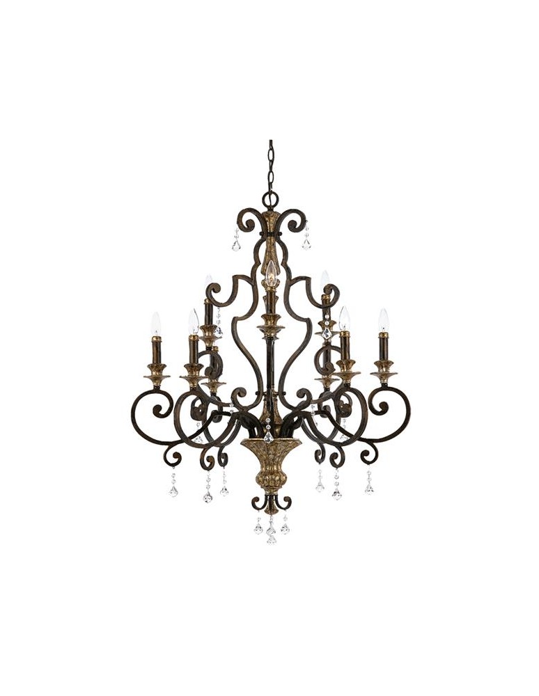 Chandelier chandeliers - Quoizel MARQUETTE 9x60W E14 QZ/MARQUETTE9 Pendant. - product kolory-swiatla.pl 1