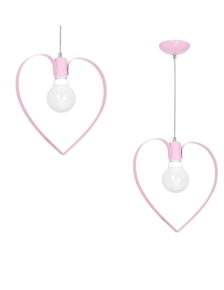Children's pendant lamps - Milagro AMORE PINK 1xE27 pendant lamp MLP9953 - product kolory-swiatla.pl 1