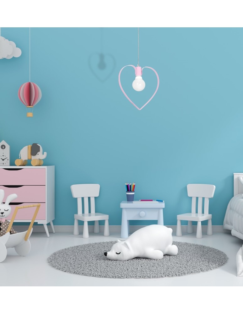 Children's pendant lamps - Milagro AMORE PINK 1xE27 pendant lamp MLP9953 - product kolory-swiatla.pl 5