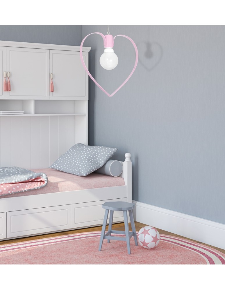 Children's pendant lamps - Milagro AMORE PINK 1xE27 pendant lamp MLP9953 - product kolory-swiatla.pl 6