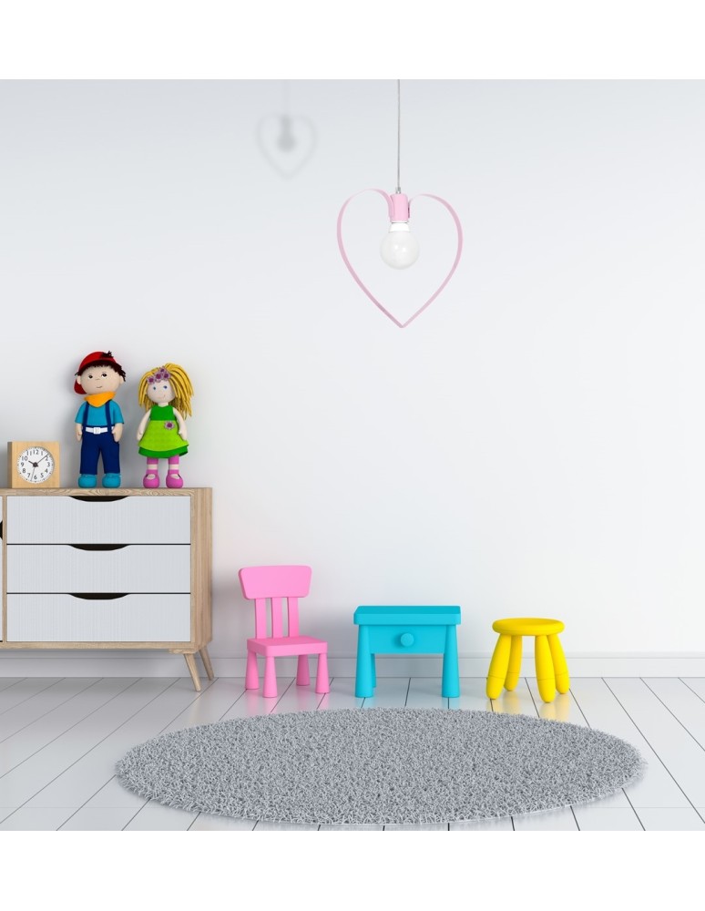Children's pendant lamps - Milagro AMORE PINK 1xE27 pendant lamp MLP9953 - product kolory-swiatla.pl 7
