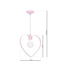 Children's pendant lamps - Milagro AMORE PINK 1xE27 pendant lamp MLP9953 - product 9