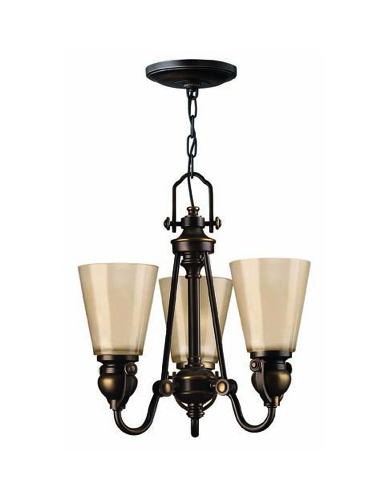 Retro chandeliers - Hinkley MAYFLOWER Pendant 3x100W E27 HK/MAYFLOWER3. - product kolory-swiatla.pl 1