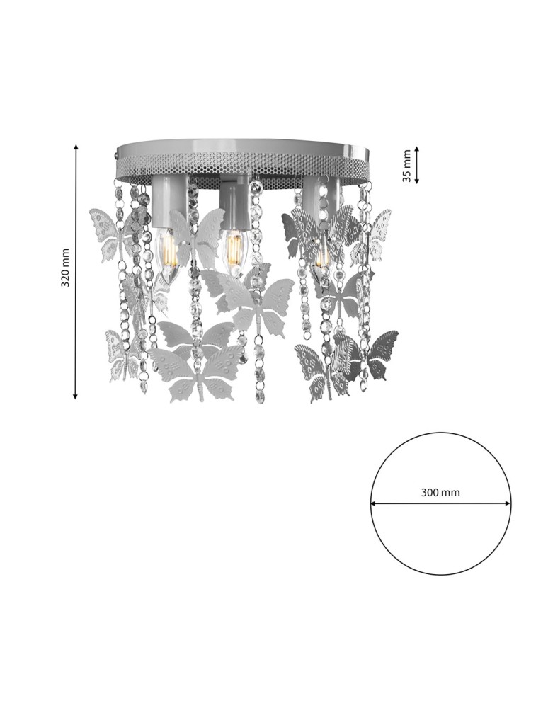 Children's ceiling lamps - Milagro ANGELICA 3xE27 MLP1167 Ceiling Lamp. - product kolory-swiatla.pl 5