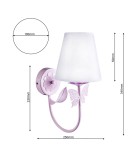 Children's wall lamps - Milagro Wall lamp ALICE PINK 1xE14 MLP962 - product 8