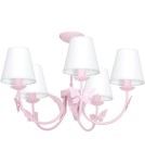 Children's pendant lamps - Milagro Chandelier ALICE PINK 5xE14 MLP964 - product 1