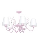 Children's pendant lamps - Milagro Chandelier SARA PINK 5xE14 MLP1052 - product 1