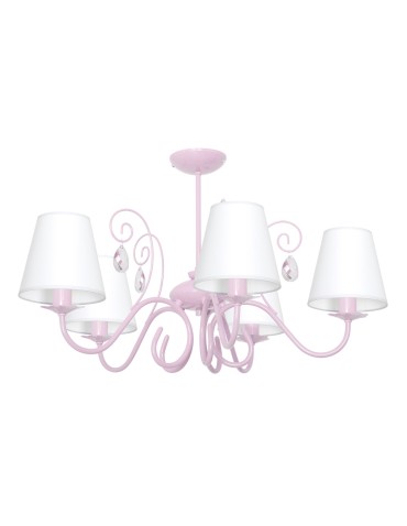 Milagro Chandelier SARA PINK 5xE14 MLP1052
