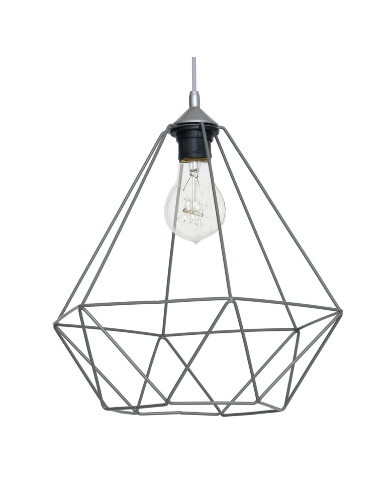 Milagro Lampa wisząca BASKET GRAY 1xE27 MLP7216