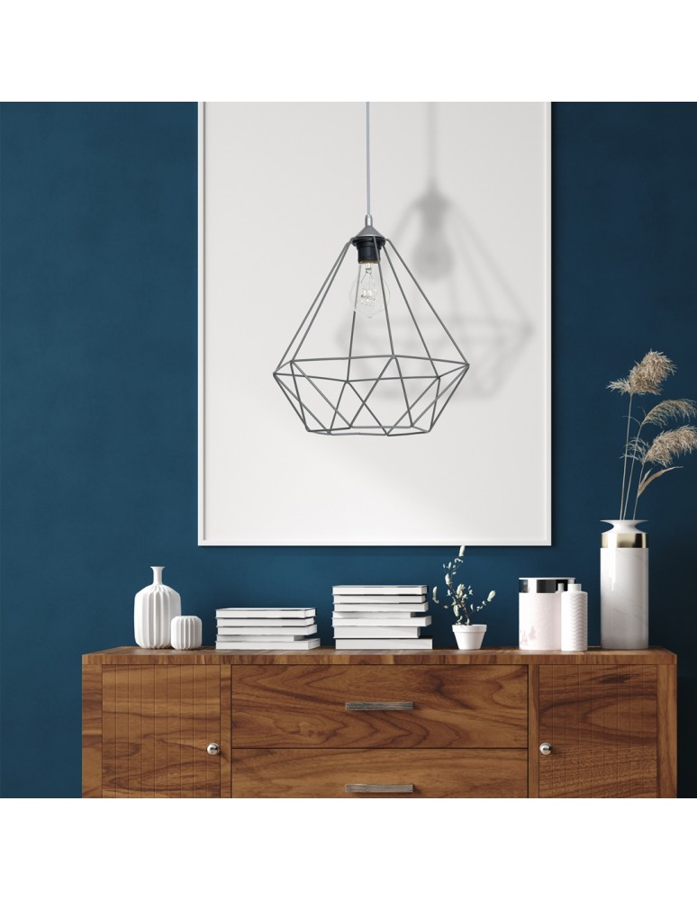 Pendant lamps - Milagro BASKET GRAY 1xE27 pendant lamp MLP7216 - product kolory-swiatla.pl 4