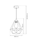Pendant lamps - Milagro BASKET GRAY 1xE27 pendant lamp MLP7216 - product 5