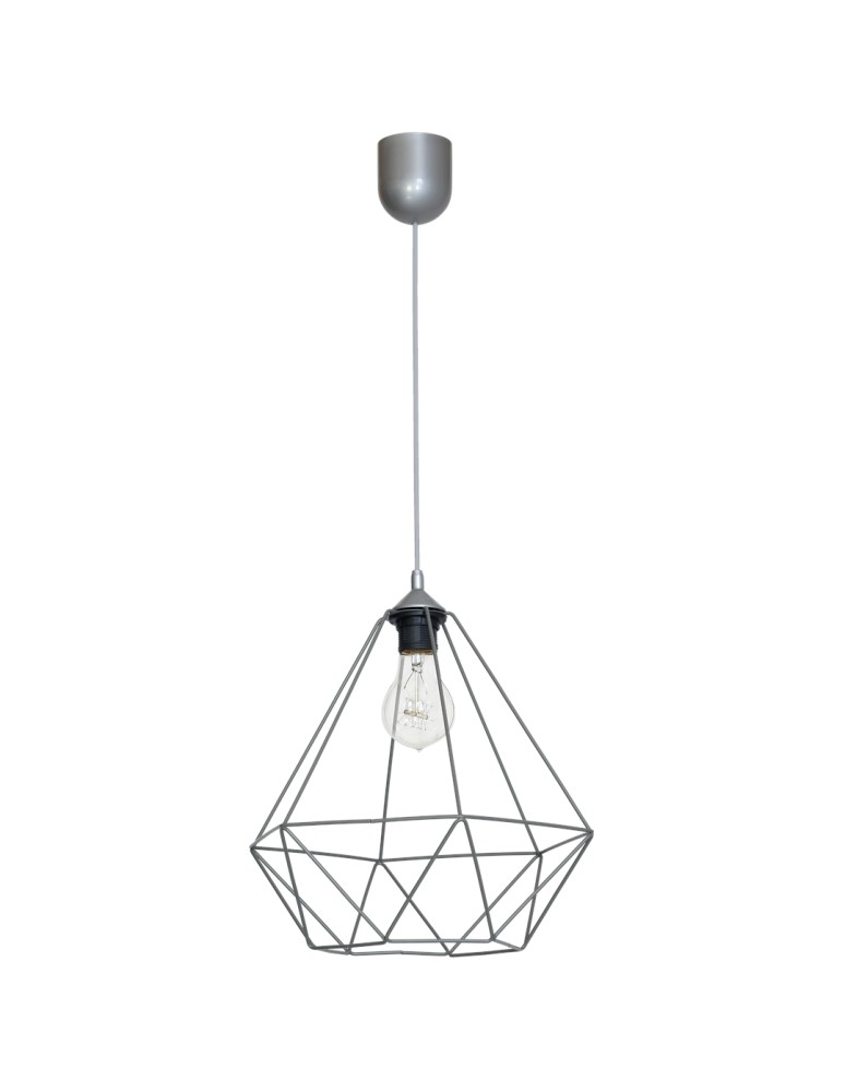 Pendant lamps - Milagro BASKET GRAY 1xE27 pendant lamp MLP7216 - product kolory-swiatla.pl 6
