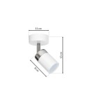 Adjustable ceiling lamps - spots - Milagro Wall lamp JOKER WHITE 1xGU10 MLP898 - product 7