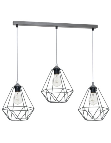 Milagro Lampa wisząca BASKET GRAY 3xE27 MLP7217