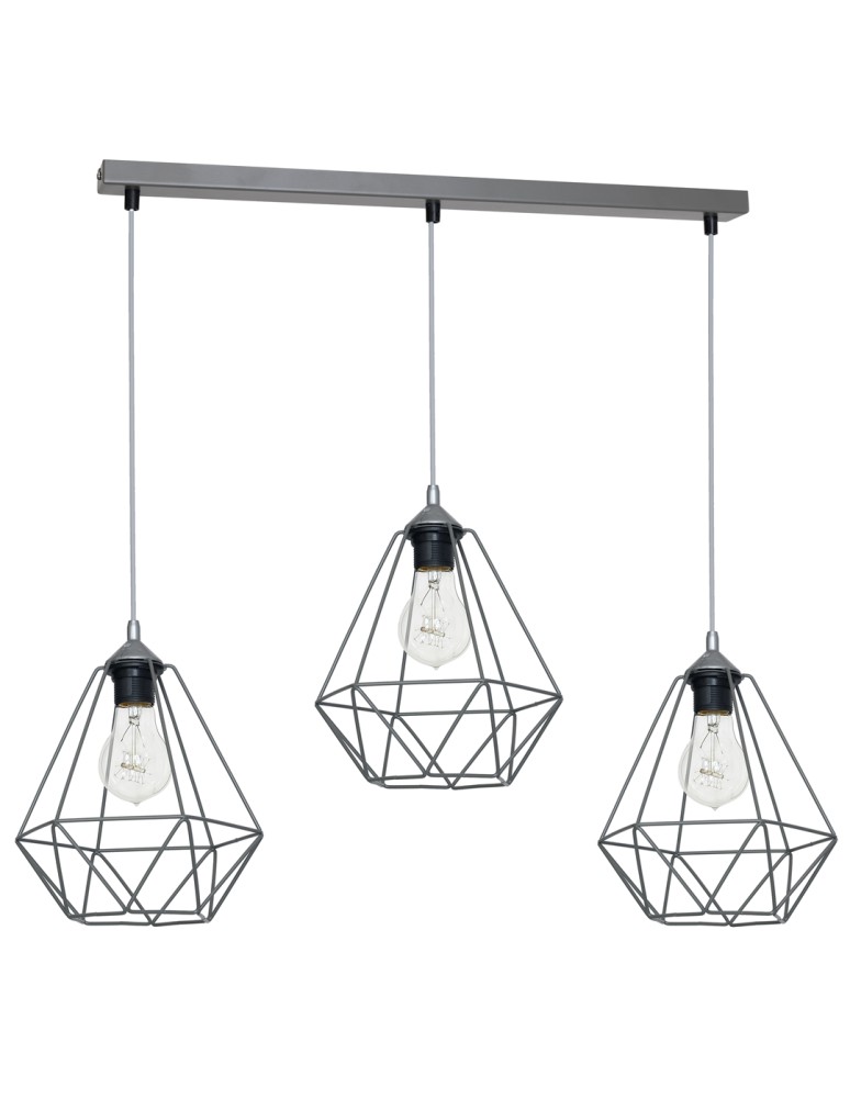 Milagro Lampa wisząca BASKET GRAY 3xE27 MLP7217