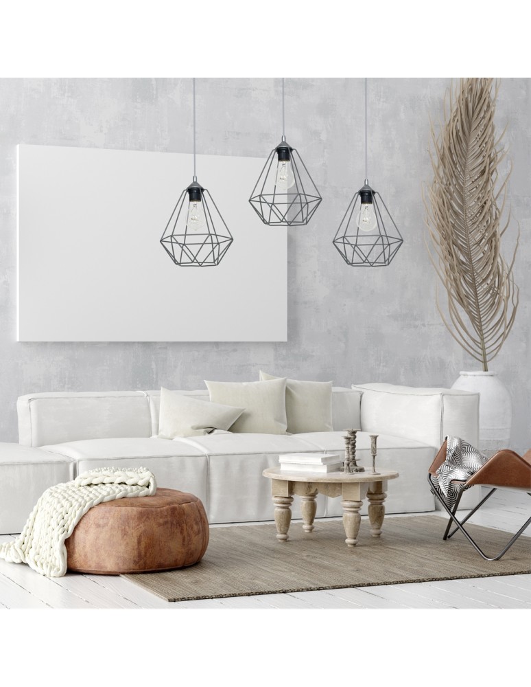 Milagro Lampa wisząca BASKET GRAY 3xE27 MLP7217