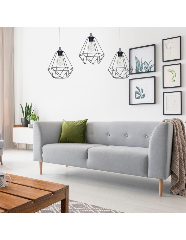 Milagro Lampa wisząca BASKET GRAY 3xE27 MLP7217