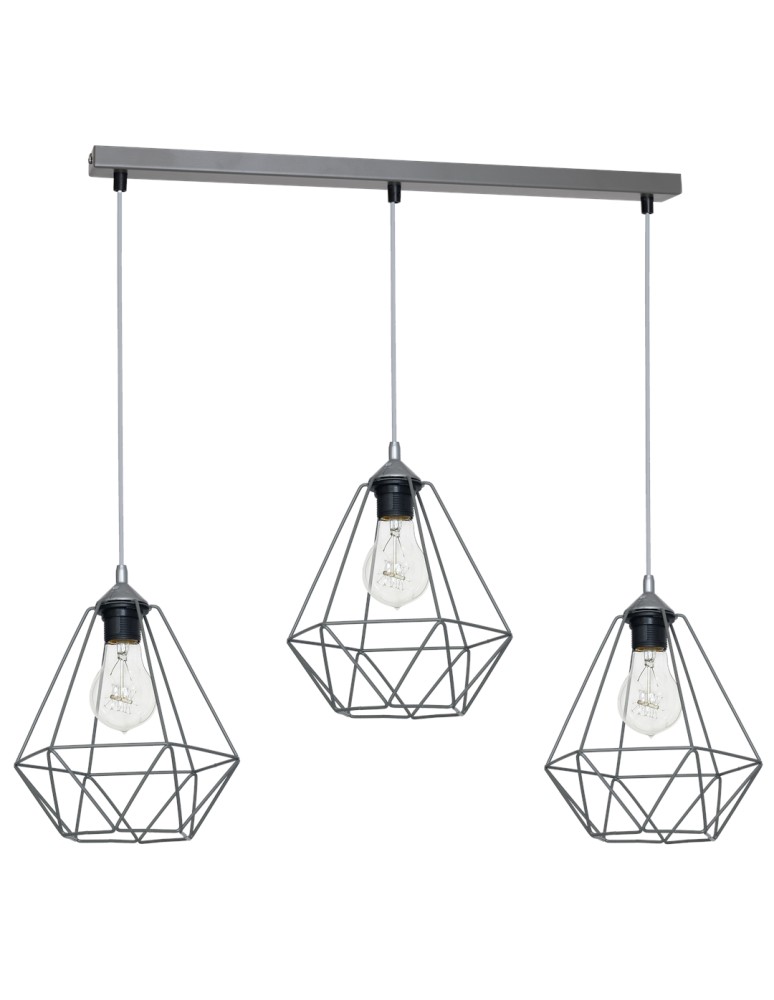 Milagro Lampa wisząca BASKET GRAY 3xE27 MLP7217