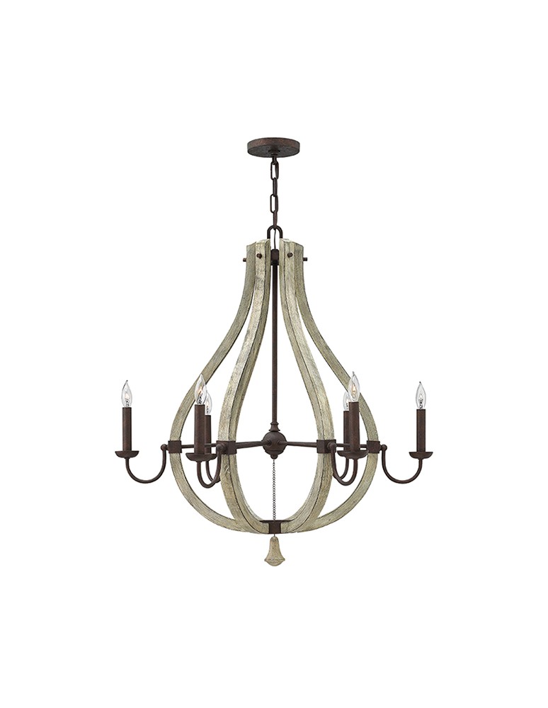 Rustic chandeliers - Hinkley MIDDLEFIELD Pendant 6x40W E14 HK/MIDDLEFIELD6. - product kolory-swiatla.pl 1