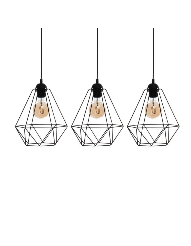 Pendant lamps - Milagro BASKET BLACK 3xE27 pendant lamp MLP7215 - product kolory-swiatla.pl 3