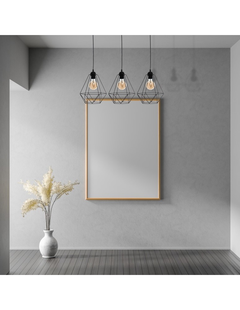 Pendant lamps - Milagro BASKET BLACK 3xE27 pendant lamp MLP7215 - product kolory-swiatla.pl 5
