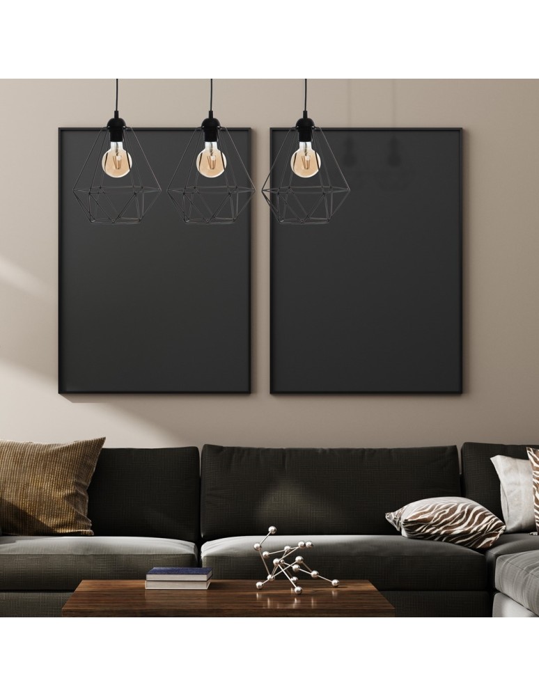 Pendant lamps - Milagro BASKET BLACK 3xE27 pendant lamp MLP7215 - product kolory-swiatla.pl 8