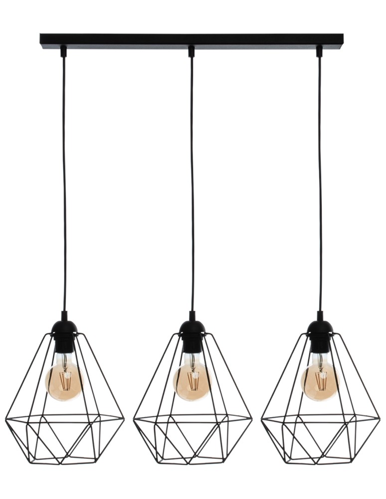 Pendant lamps - Milagro BASKET BLACK 3xE27 pendant lamp MLP7215 - product kolory-swiatla.pl 10