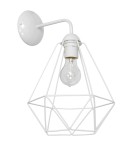 Loft wall lamps - industrial - Milagro Wall lamp BASKET WHITE 1xE27 MLP7211 - product 1