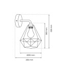 Loft wall lamps - industrial - Milagro Wall lamp BASKET WHITE 1xE27 MLP7211 - product 4