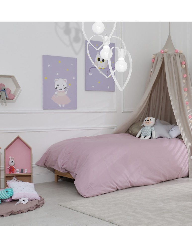 Children's pendant lamps - Milagro AMORE WHITE 3xE27 pendant lamp MLP9951 - product kolory-swiatla.pl 5
