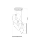 Children's pendant lamps - Milagro AMORE WHITE 3xE27 pendant lamp MLP9951 - product 7