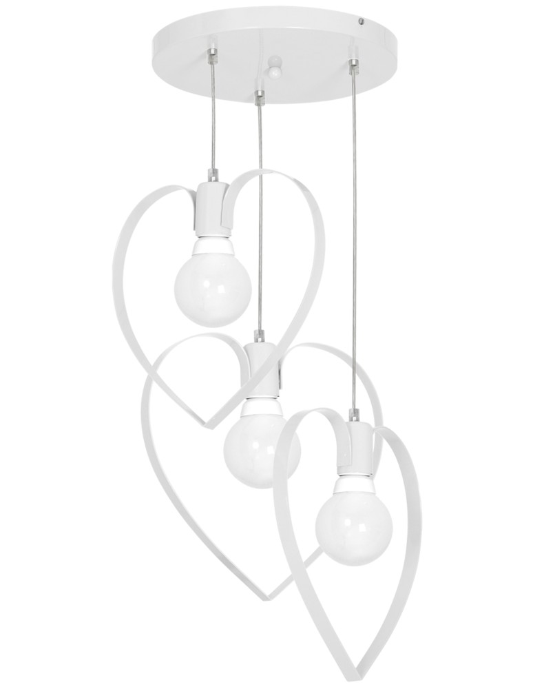 Children's pendant lamps - Milagro AMORE WHITE 3xE27 pendant lamp MLP9951 - product kolory-swiatla.pl 8