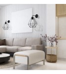 Loft wall lamps - industrial - Milagro Wall lamp BASKET BLACK 1xE27 MLP7206 - product 2