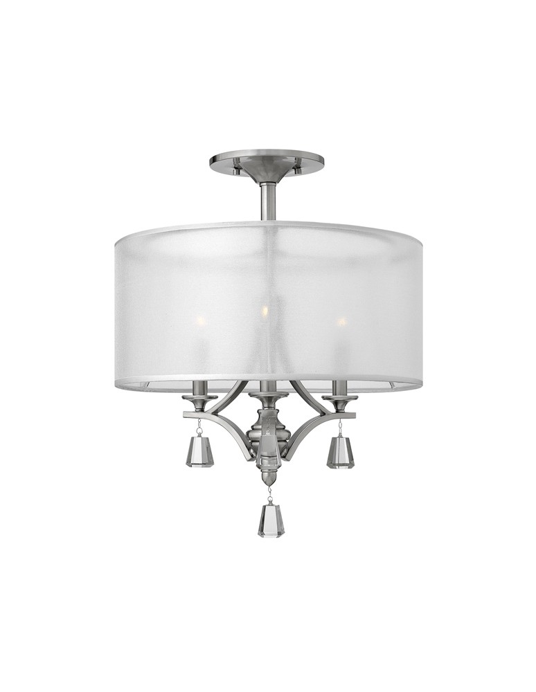 Chandelier with lampshade - Hinkley MIME 3x60W E14 HK/MIME/SF Ceiling light - product kolory-swiatla.pl 1