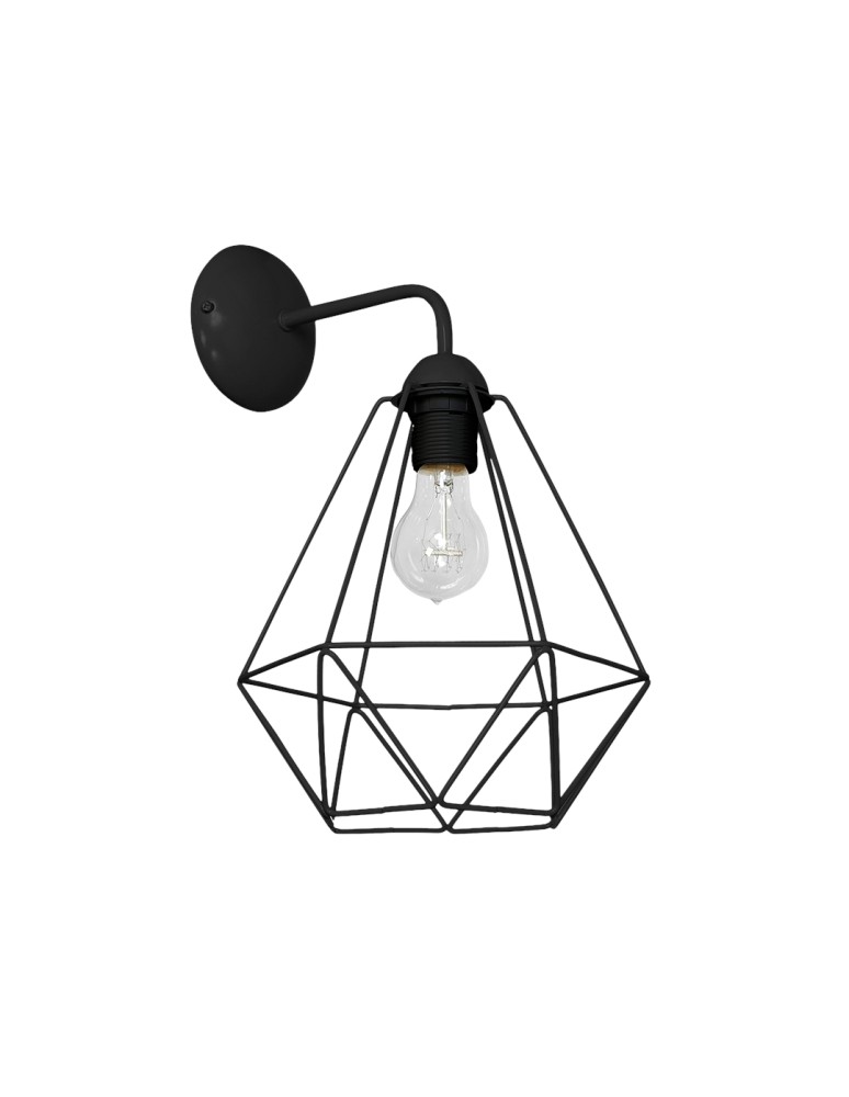 Loft wall lamps - industrial - Milagro Wall lamp BASKET BLACK 1xE27 MLP7206 - product kolory-swiatla.pl 5