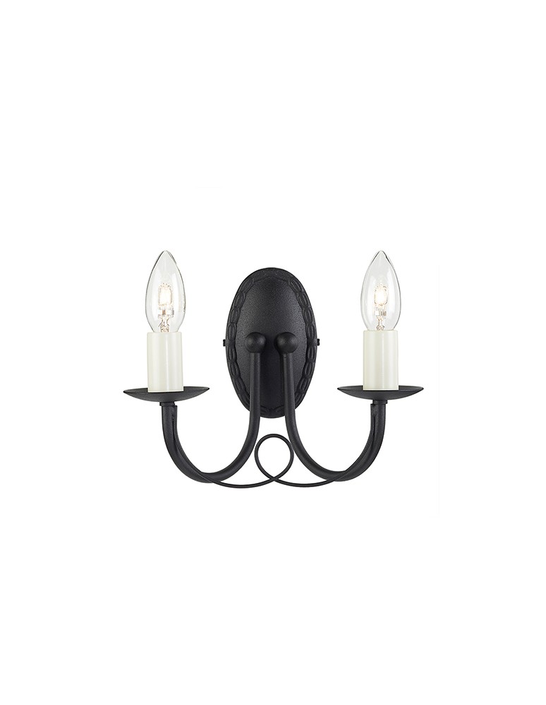 Chandelier wall lamps - Elstead Lighting Interior Wall lamp MINSTER 2x60W E14 MN2 BLACK - product kolory-swiatla.pl 1