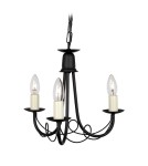 Retro chandeliers - Elstead Lighting Interior Pendant MINSTER 3x60W E14 MN3 BLACK - product 1