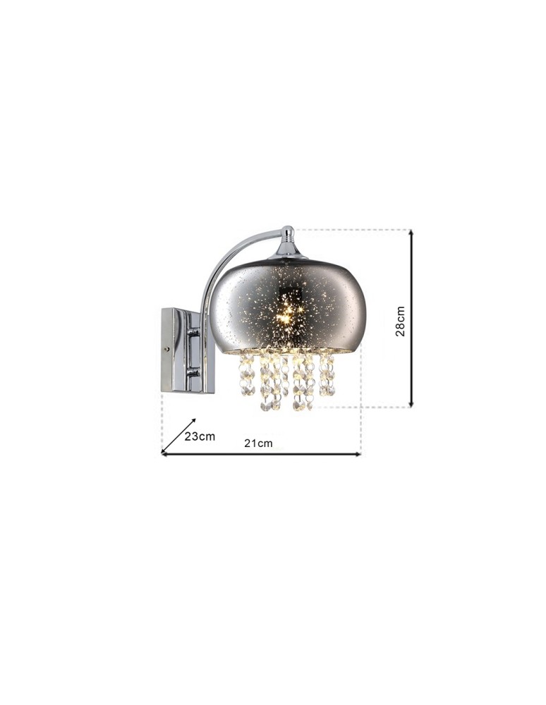 Glamour wall lamps - Milagro Wall lamp STARLIGHT 1xE14 ML3786 - product kolory-swiatla.pl 8