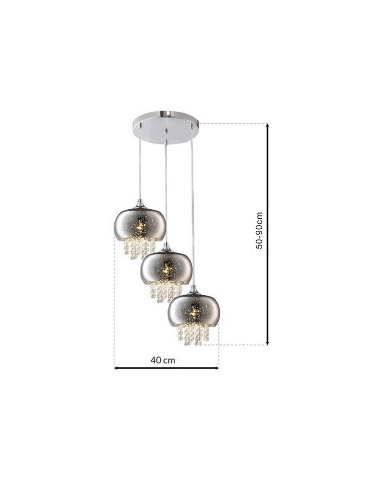 Pendant lamps - Milagro STARLIGHT 3xE14 Pendant Lamp ML3788 - product kolory-swiatla.pl 10
