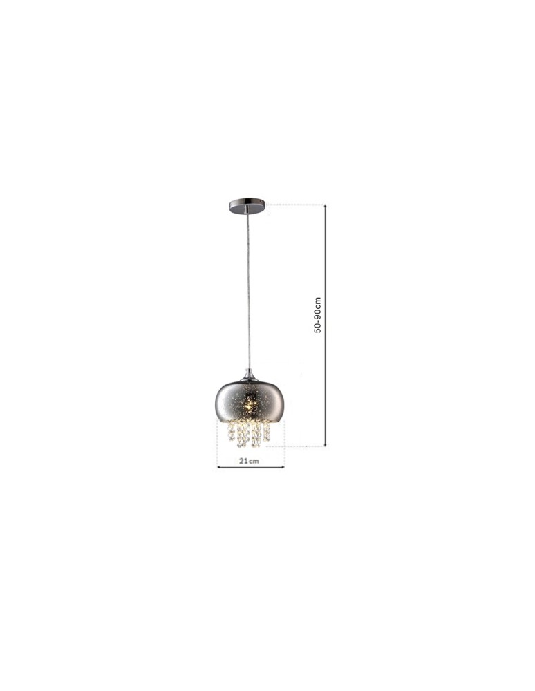 Glamour pendant lamps - Milagro STARLIGHT 1xE14 Pendant Lamp ML3789 - product kolory-swiatla.pl 10