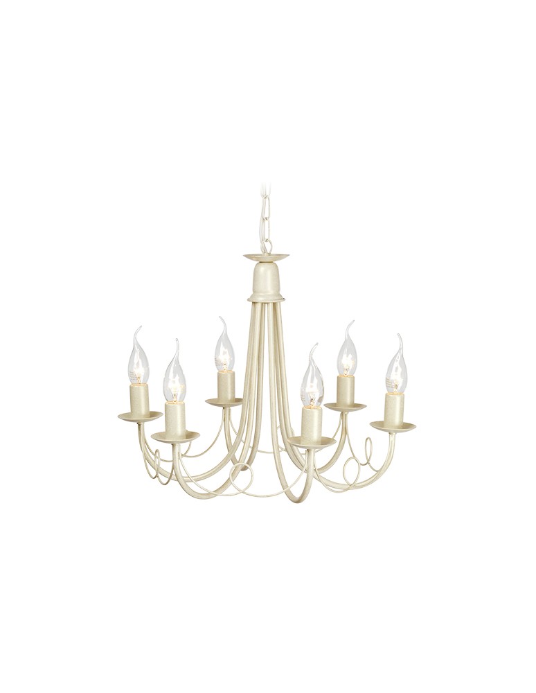 Retro chandeliers - Elstead Lighting Interior Pendant MINSTER 6x60W E14 MN6 IV/GOLD - product kolory-swiatla.pl 1